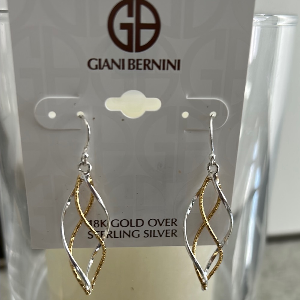 Giani Bernini Gold and Silver Twisted Earrings